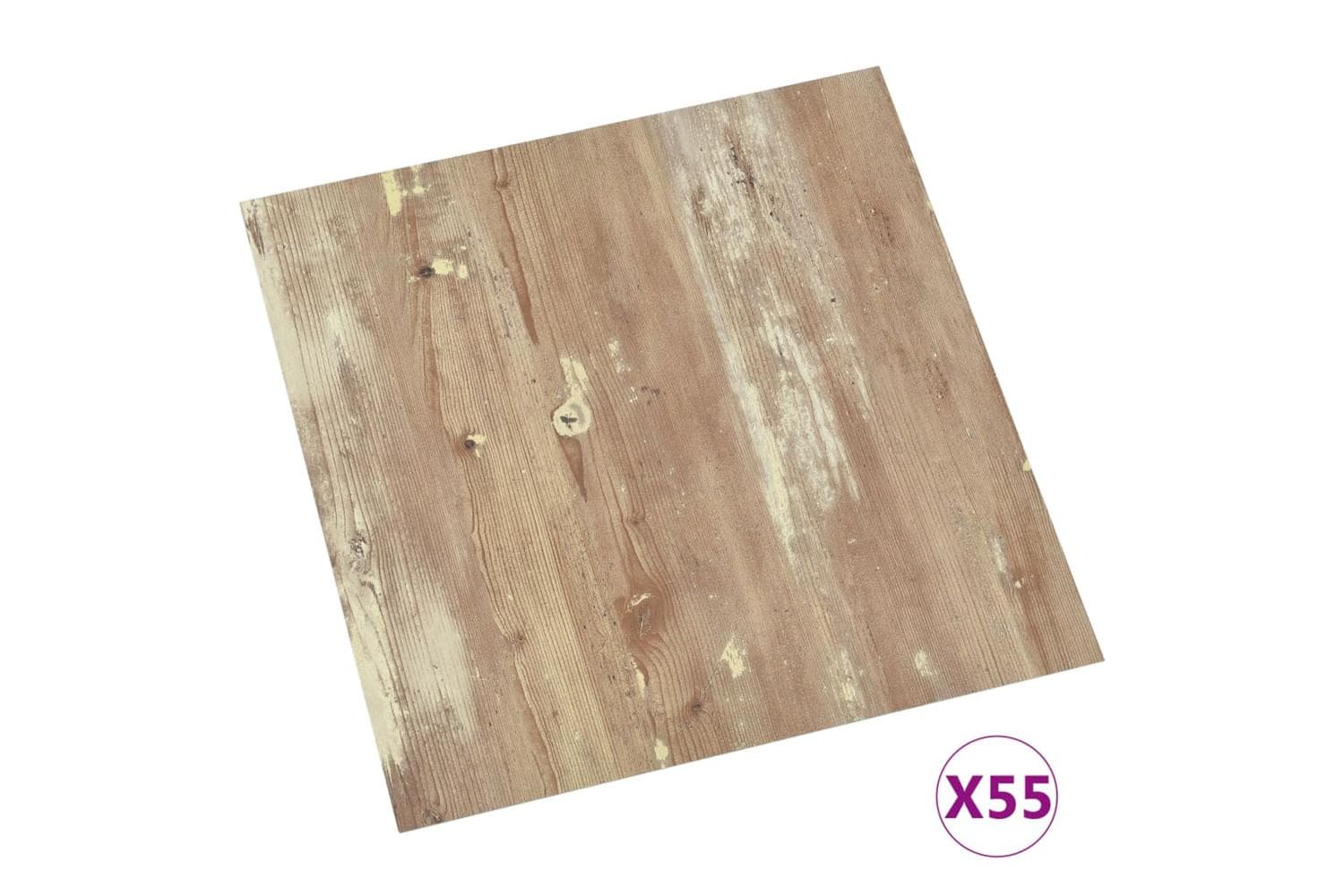 Vidaxl Self-adhesive Flooring Planks 55 Pcs Pvc 5.11 Sq M Brown