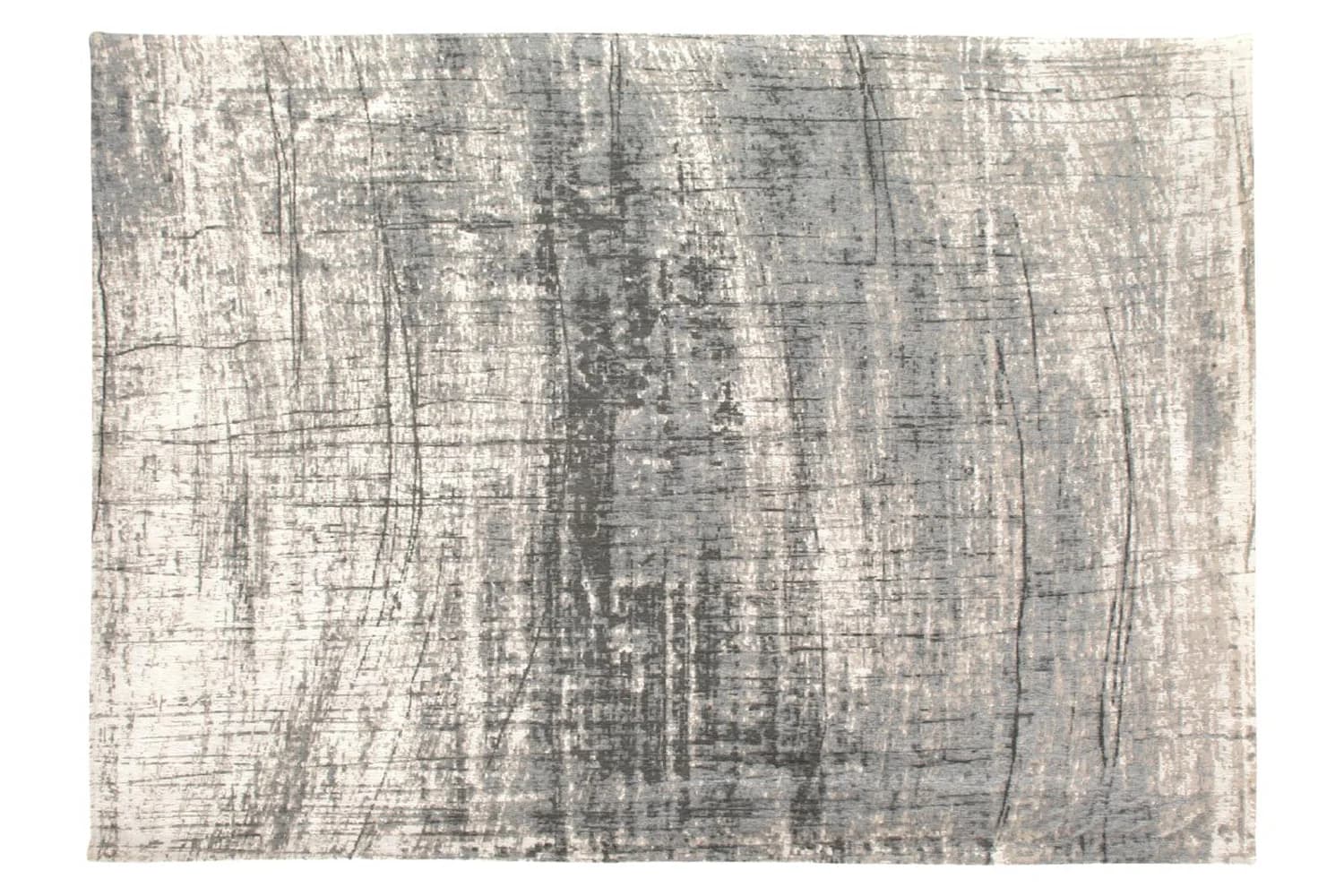 Louis De Poortere | Griff Jersey Stone Eco Rug | Grey/Black | 200 x 280 cm
