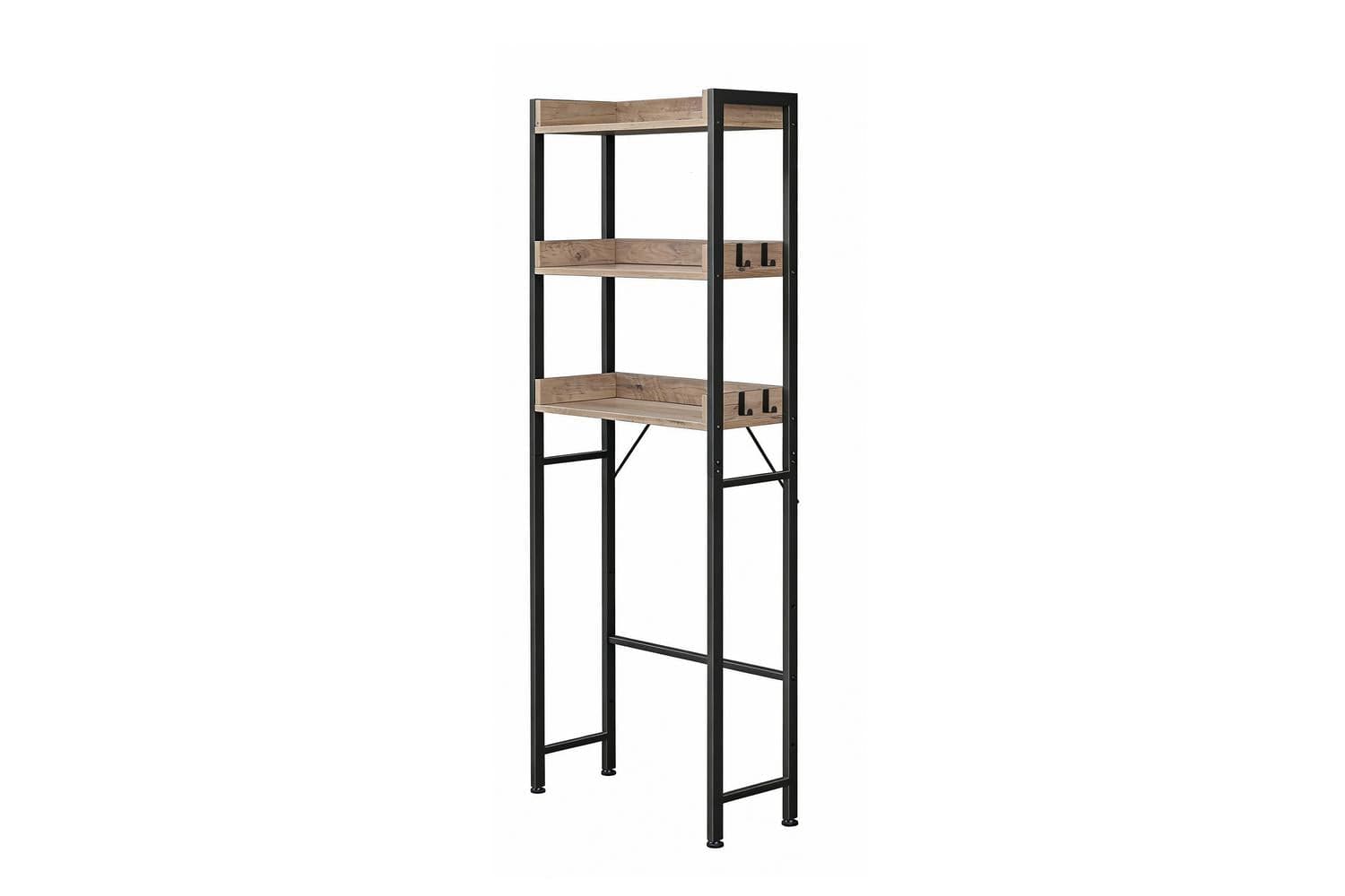 Vasagle 3-tier Over-the-toilet Rack | Bathroom Storage Shelf | Particleboard And Steel | 63 X 25 X 165 Cm