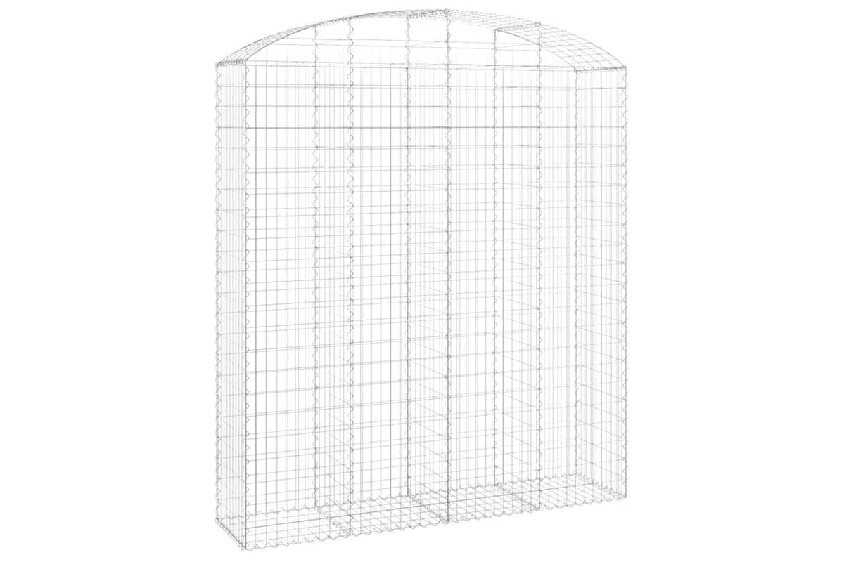 vidaXL 153481 Arched Gabion Basket 200x50x220/240cm Galvanised Iron