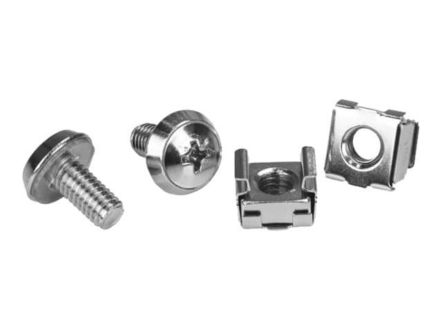 STARTECH.COM - Startech Rack Screws - 20 Pack - Installation Tool - 12 mm M6 Screws - M6 Nuts - Cabinet Mounting Screws and Cage Nuts (CABSCRWM620) - rack screws and nuts