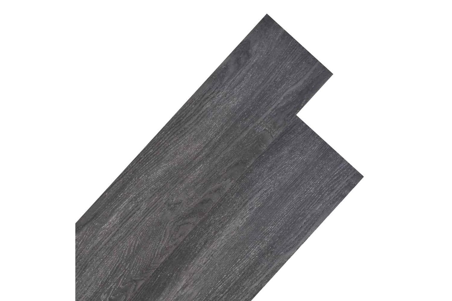 Vidaxl Non Self-adhesive Pvc Flooring Planks 5.26 Sq M 2 Mm Black And White