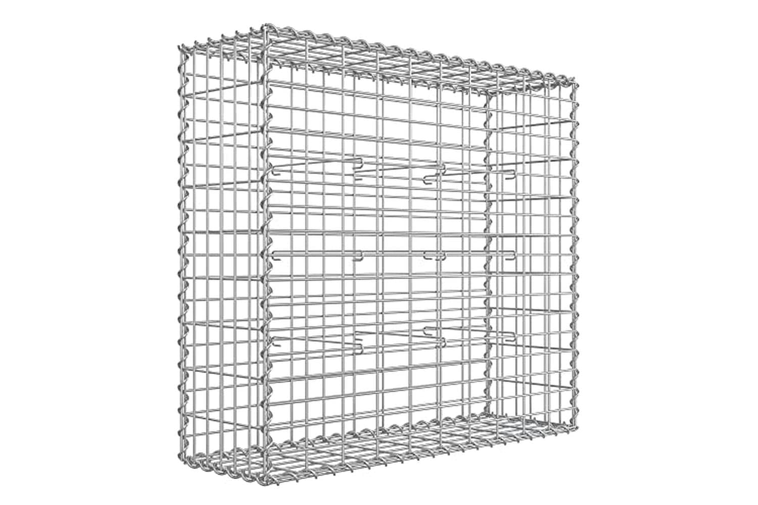 Songmics Gabion Basket | Metal Garden Cage | Galvanised Steel | 100 X 90 X 30 Cm