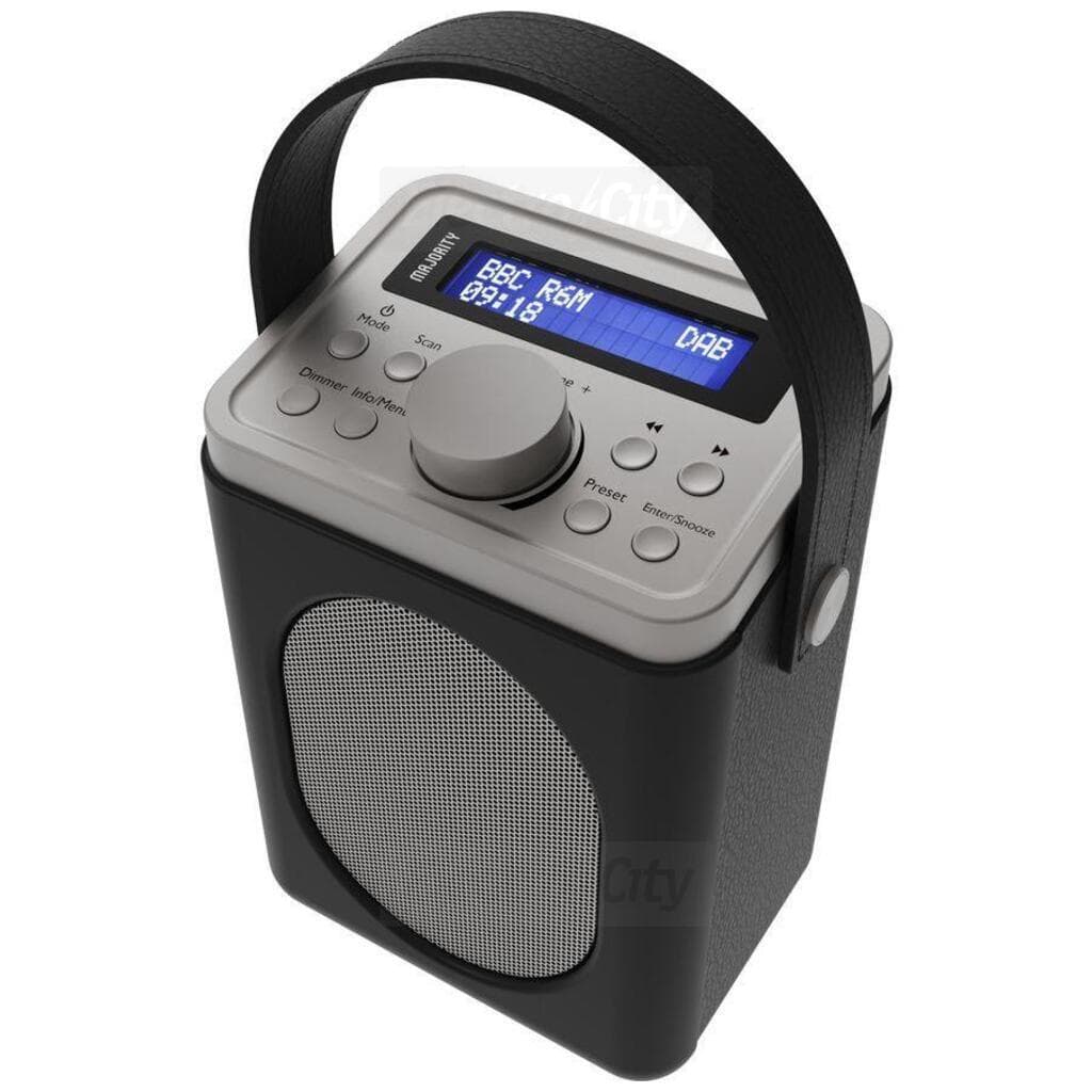 Majority Little Shelford Portable FM Radio with Bluetooth | Black