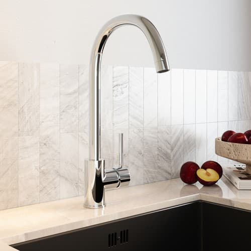 GRADE A1 - Chrome Single Lever Monobloc kitchen Mixer Tap - Enza Tamara