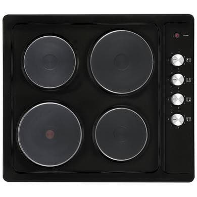 electriQ 60cm Sealed Plate Hob - Black
