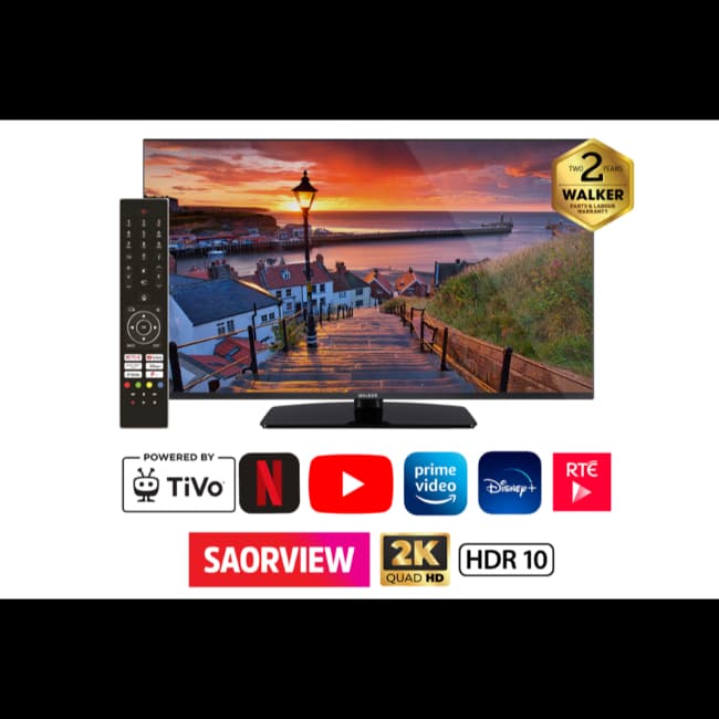 Walker 43" FHD Smart TV - Black | WPS2K43241
