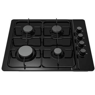 electriQ 60cm 4 Burner Gas Hob - Black
