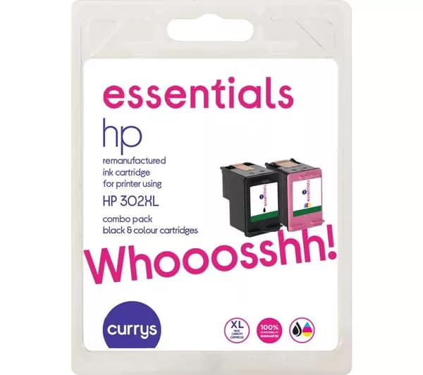 ESSENTIALS HP 302XL Black & Tri-colour Ink Cartridges