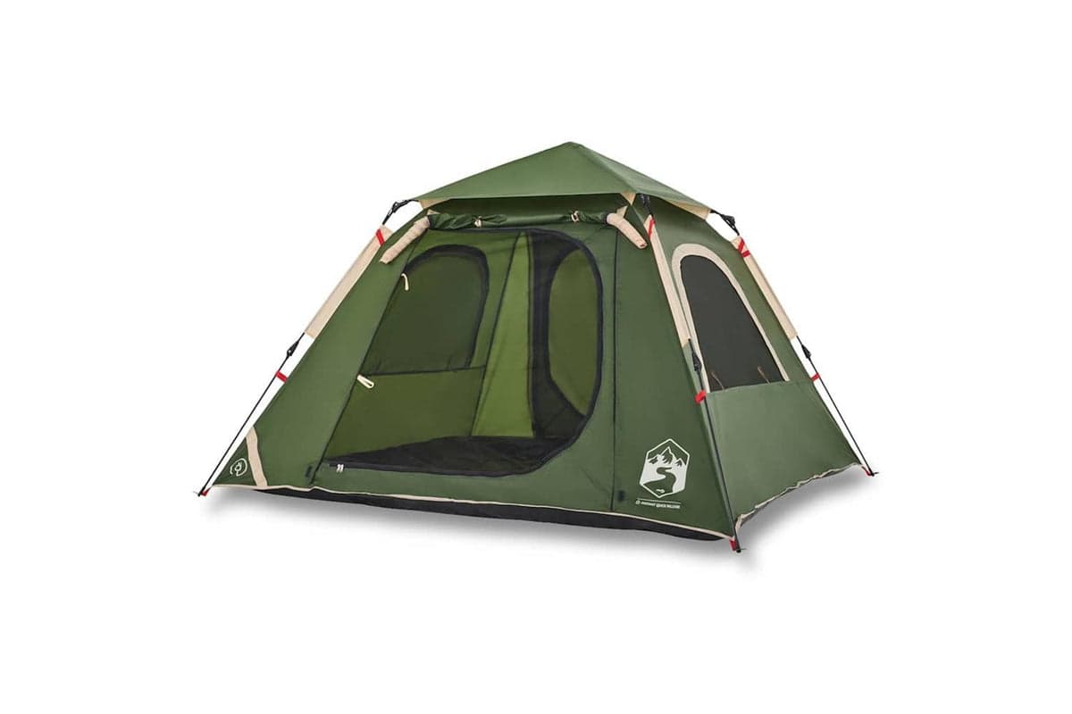 Vidaxl Camping Tent Dome 4-person Green Quick Release