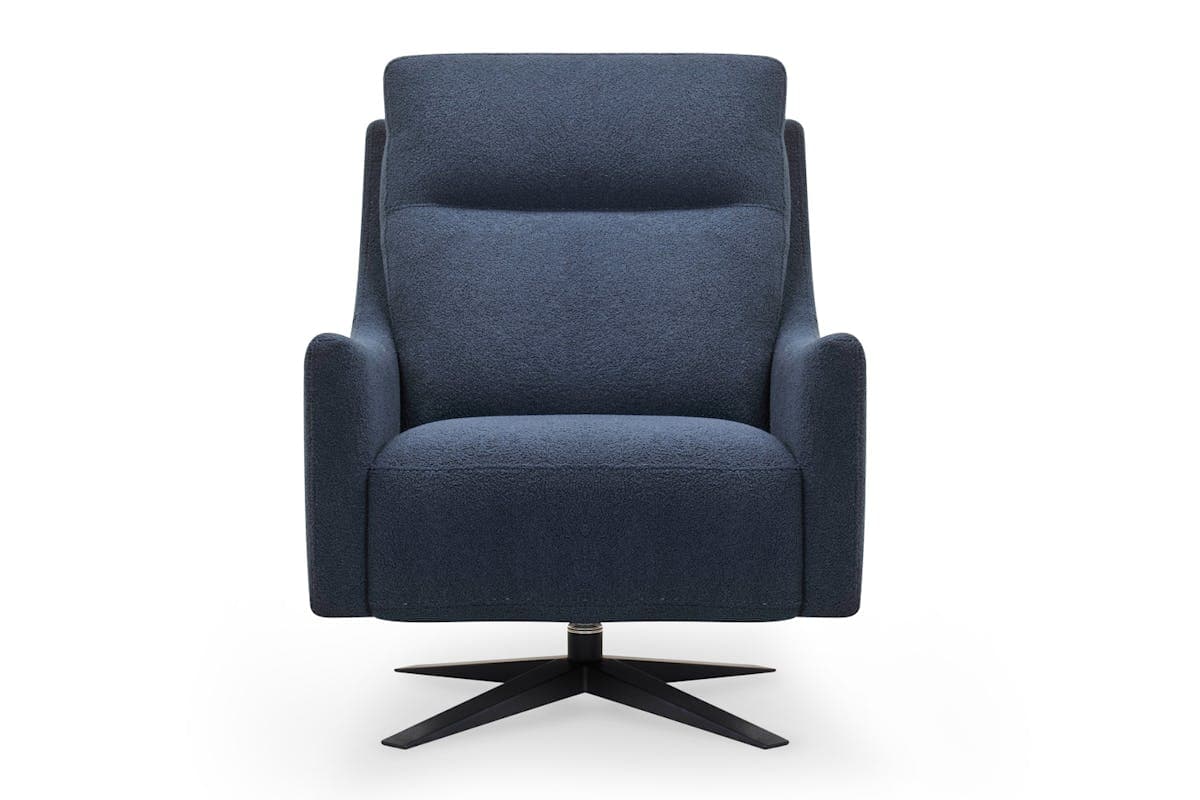 Alfredo Accent Armchair | Swivel | Fabric | Blue