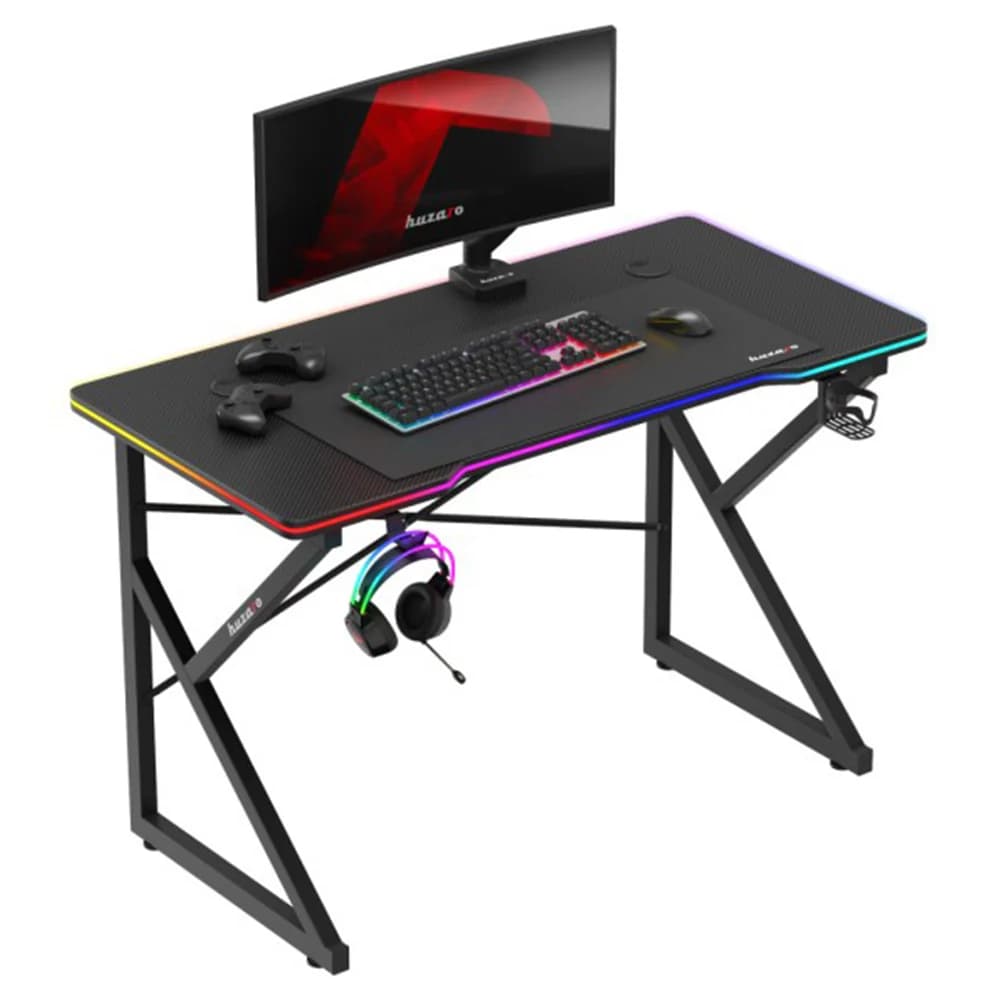 Huzaro Hero 1.7 RGB Gaming Desk - Black | HUZARO-HERO-1.7RBG