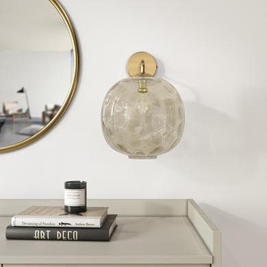 Dimpled Glass Wall Light with  - Avellino