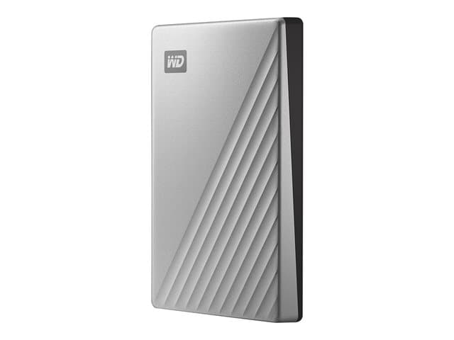 WESTERN DIGITAL - WD My Passport Ultra WDBC3C0020BSL - Hard drive - encrypted - 2 TB - external (portable) - USB 3.0 (USB-C connector) - 256-bit AES - silver