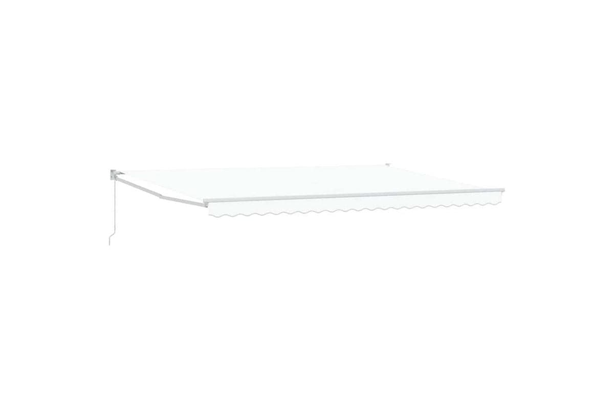 Vidaxl Retractable Awning White 500 X 300 Cm Fabric And Metal