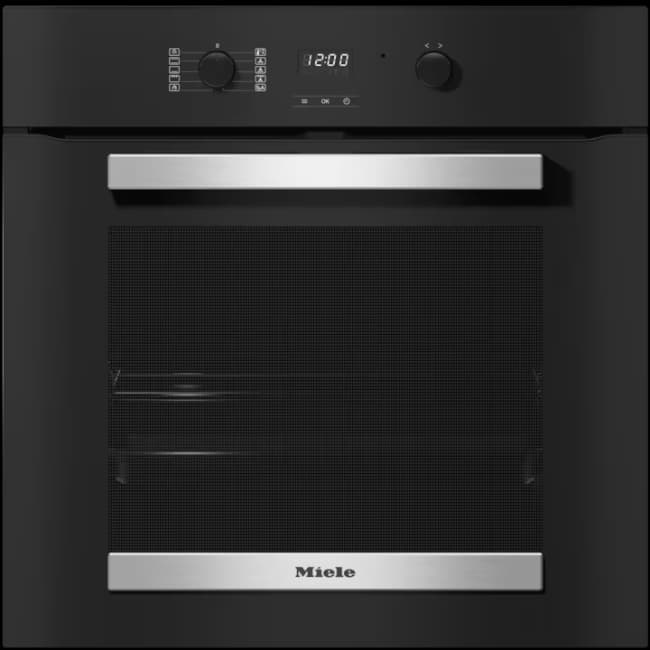 Miele Single Oven - Black and Steel | H2455B