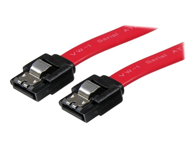 STARTECH.COM - StarTech 12in Latching SATA Cable - SATA cable - Serial ATA 150/300/600 - SATA (R) to SATA (R) - 1 ft - latched - red - LSATA12 - SATA cable - 30 cm