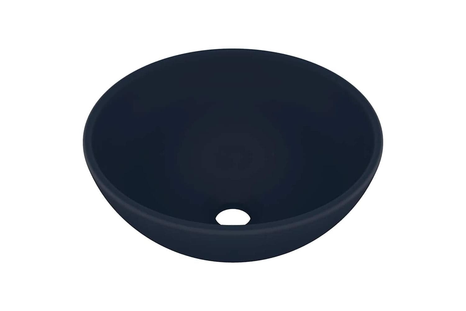 vidaXL 146968 Luxury Bathroom Basin Round Matt Dark Blue 32.5x14cm Ceramic