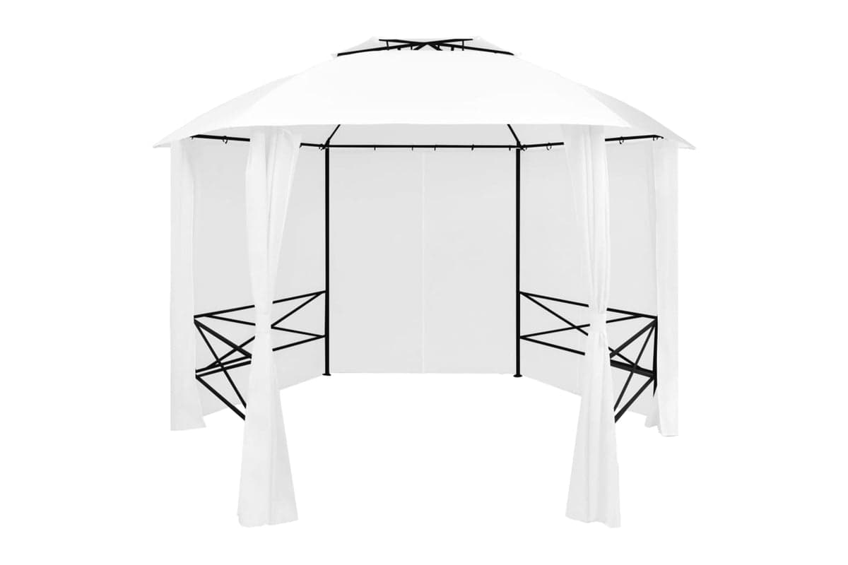 Vidaxl 312234 Garden Marquee With Curtains 360x312x265 Cm White