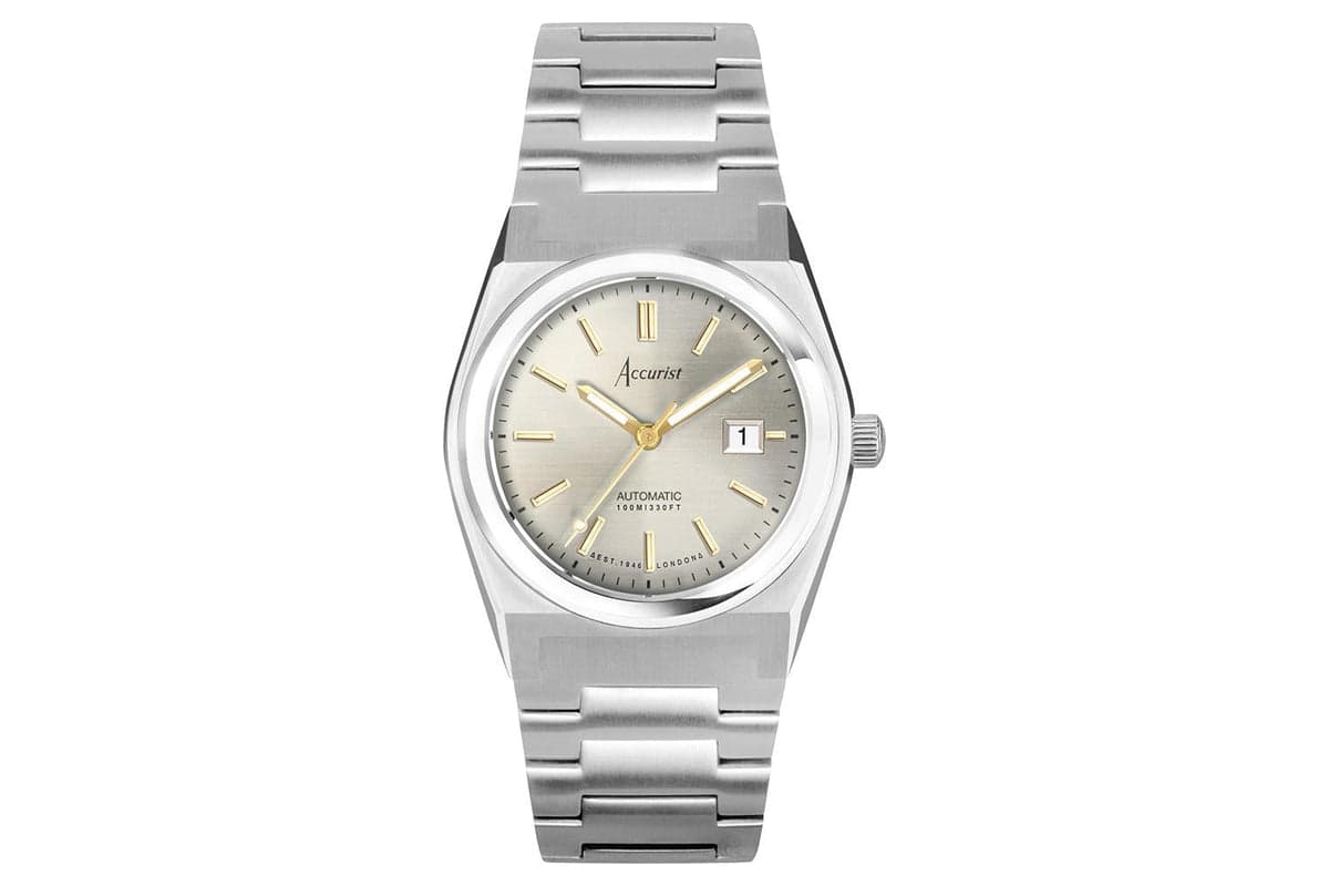 Accurist Origin Automatic Ladies Watch | Silver Stainless Steel Case & Bracelet With Champagne Dial | 34mm
