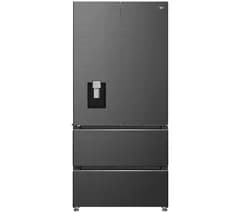 BEKO HarvestFresh AeroFlow GNE48510DVPZ American-Style Fridge Freezer - Black Steel