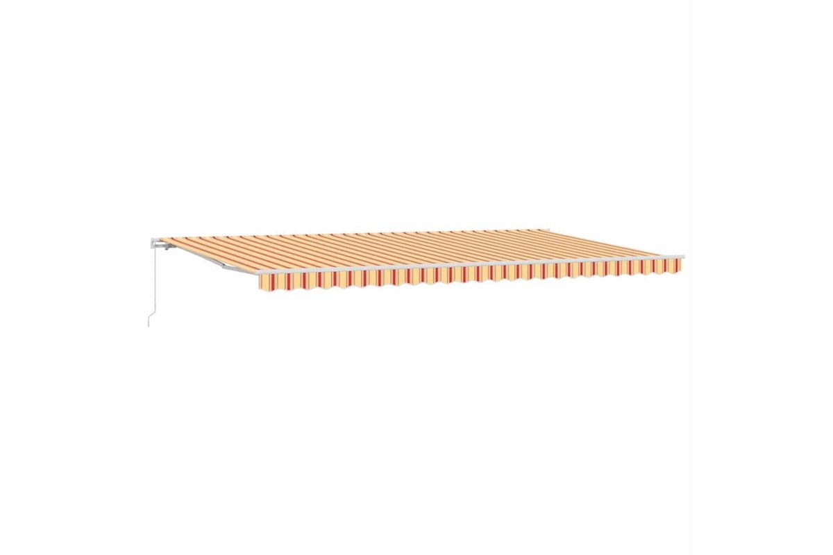 Vidaxl Retractable Awning Retractable Yellow And Orange 600 X 350 Cm