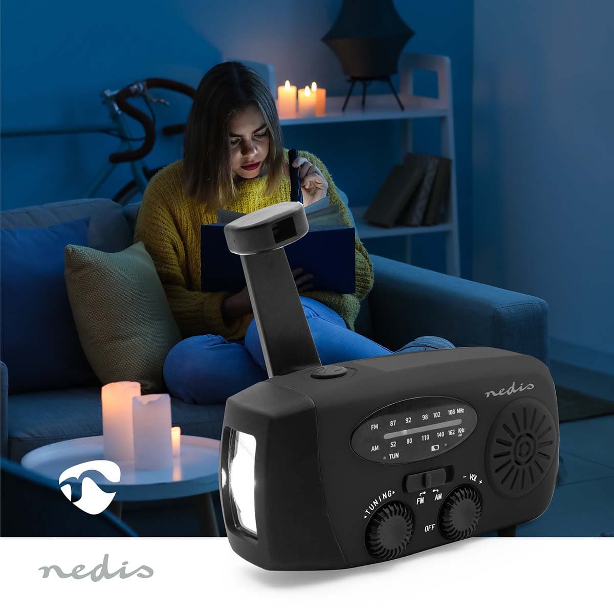 NEDIS            PORTABLE EMERGENCY AM/FM CRANK RADIO