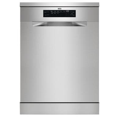 Refurbished AEG 9000 SatelliteClean Freestanding Dishwasher Full Size, 30 Minute Quick Wash Dishwasher, 13 Place Settings, silver, C rated