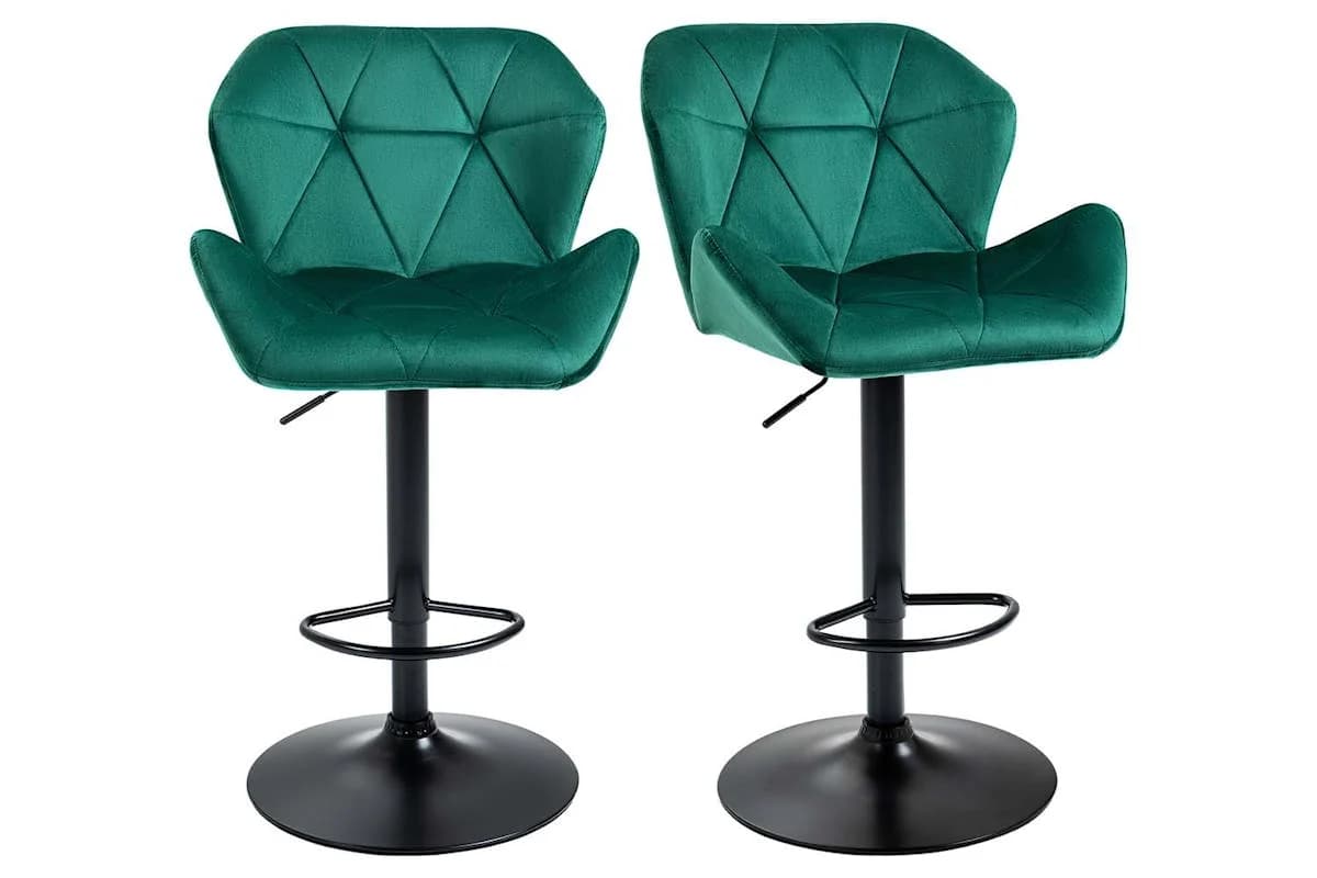 Homcom Footrest Barstool | Green