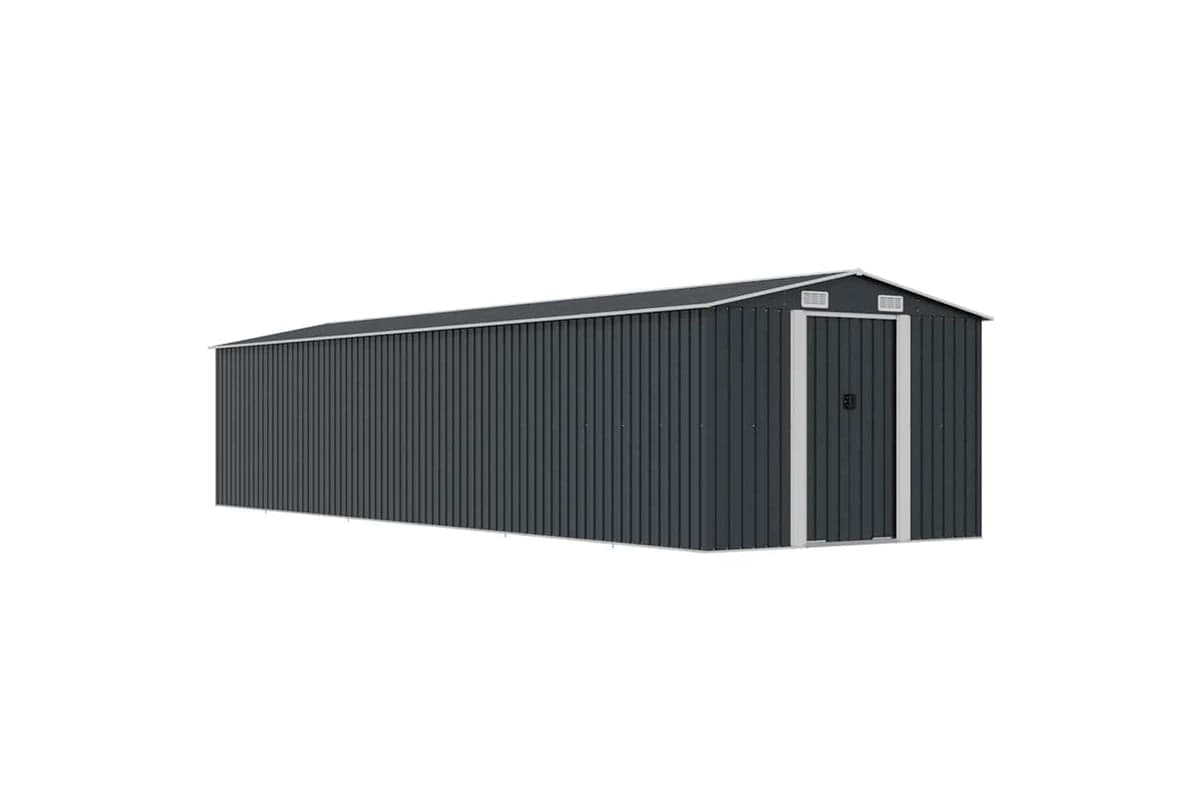 vidaXL 47038 Garden Shed Anthracite 257x990x181cm Galvanised Steel