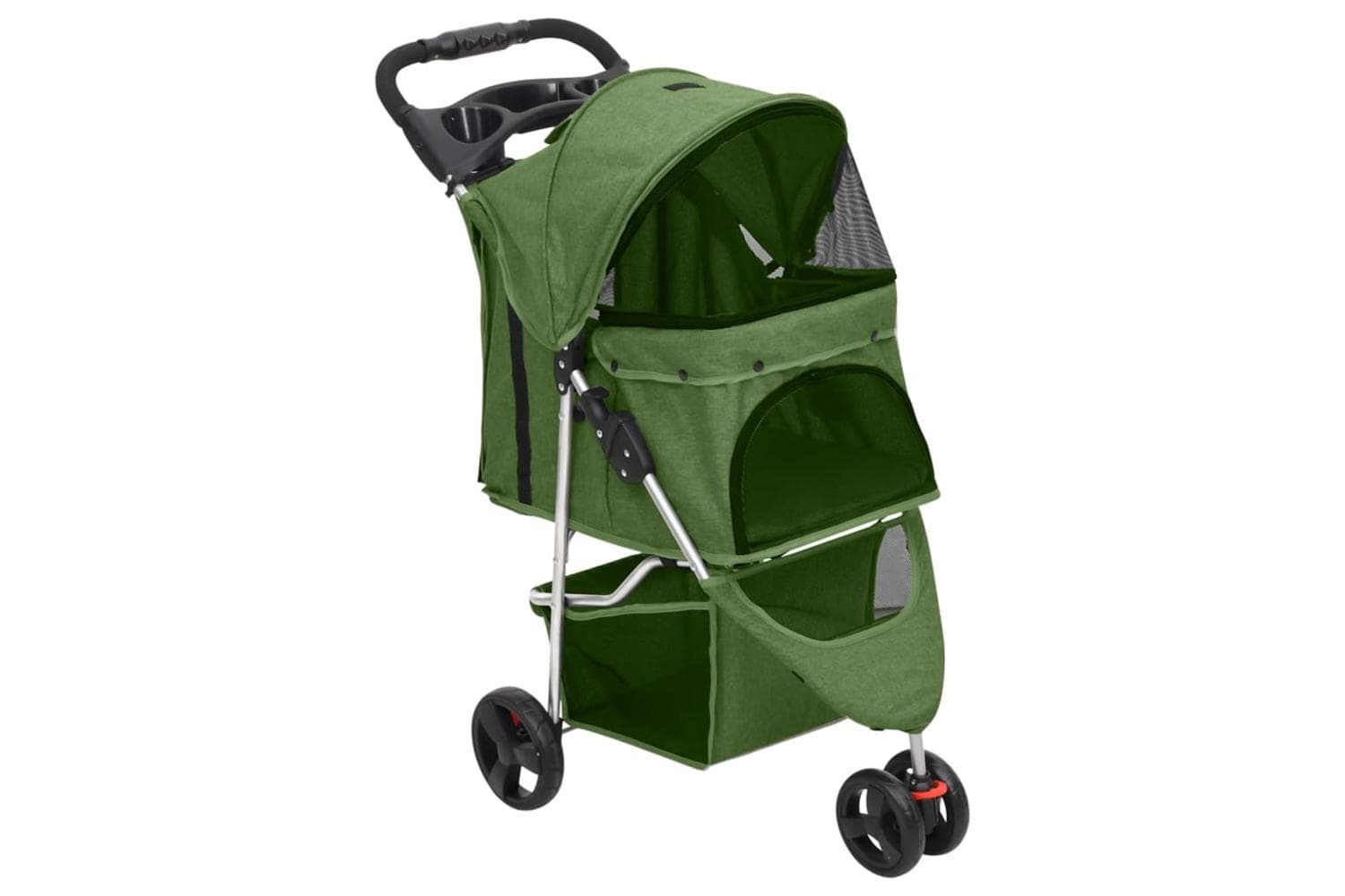 vidaXL 172198 Folding Dog Stroller Green 80x46x98cm Oxford