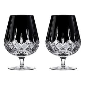 Connoisseur Lismore Black Brandy Balloon Pair