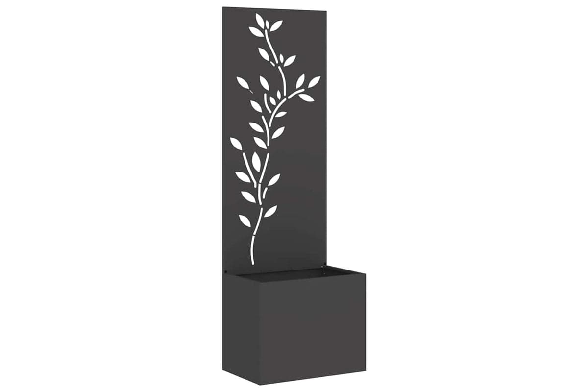 Garden Privacy Screen Black 50 X 140 Cm Cold-rolled Steel