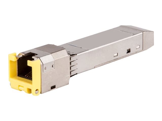 HPE - Aruba Cat5e - SFP (mini-GBIC) transceiver module - 1GbE - 1000Base-T - RJ-45 - up to 100 m - TAA Compliant - for P/N: R9G10A#ACD, R9G11A#ACD, R9G16A#ACD, R9G17A#ABA, R9G17A#ACD, R9G22A#ACD, R9G23A#ACD