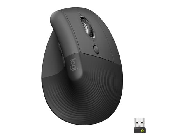 LOGITECH - Lift for Business - vertical mouse - Bluetooth, 2.4 GHz - graphite