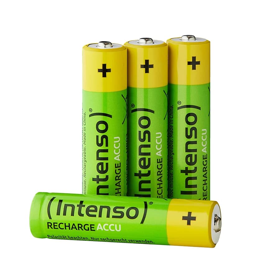 Intenso Energy Eco Rechargeable AAA 1000mAh NiMH Batteries, 4 Pack | 7505214