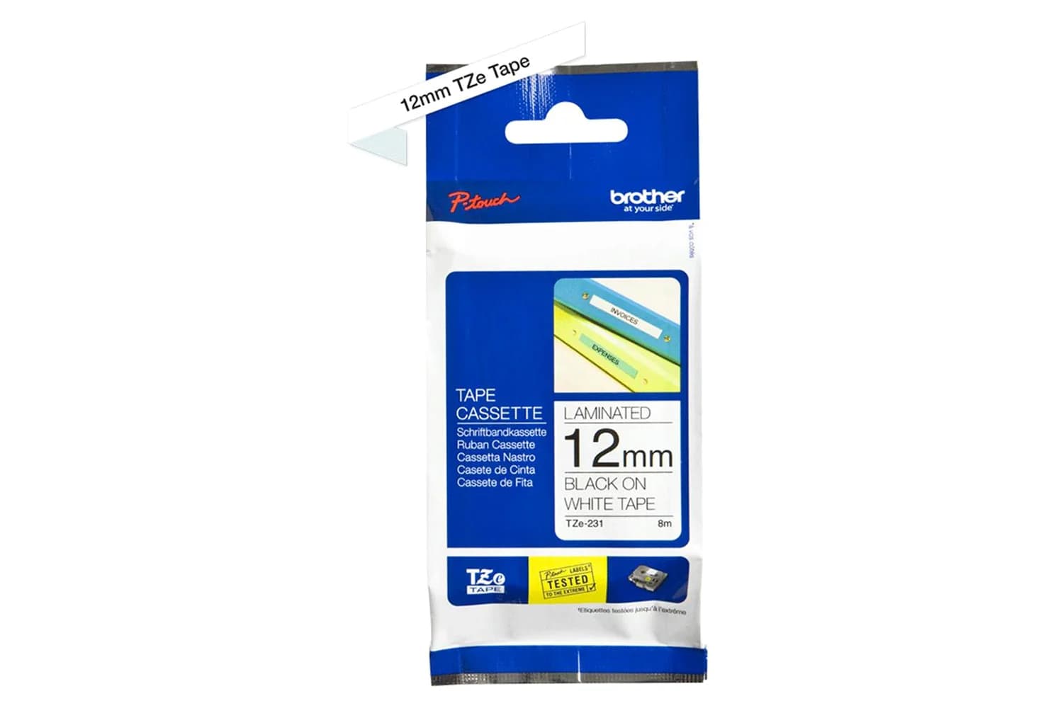 Brother TZe-231 12mm Labelling Tape Cassette | Black on White