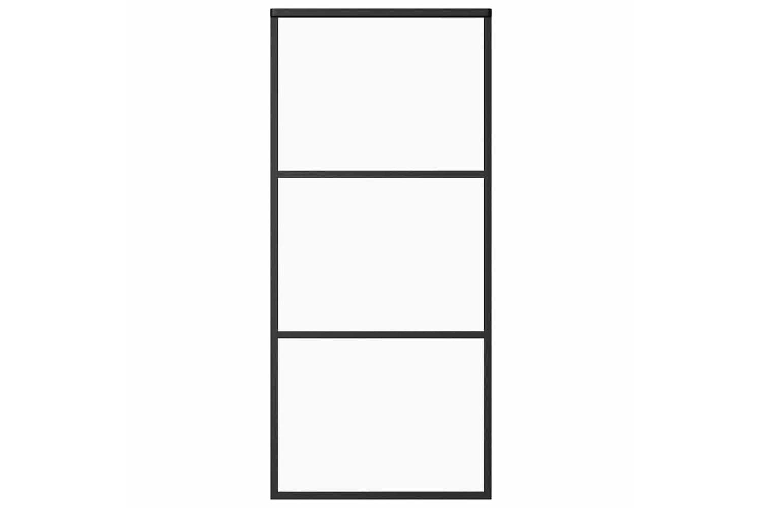 vidaXL 151009 Sliding Door Esg Glass And Aluminium 90x205cm Black