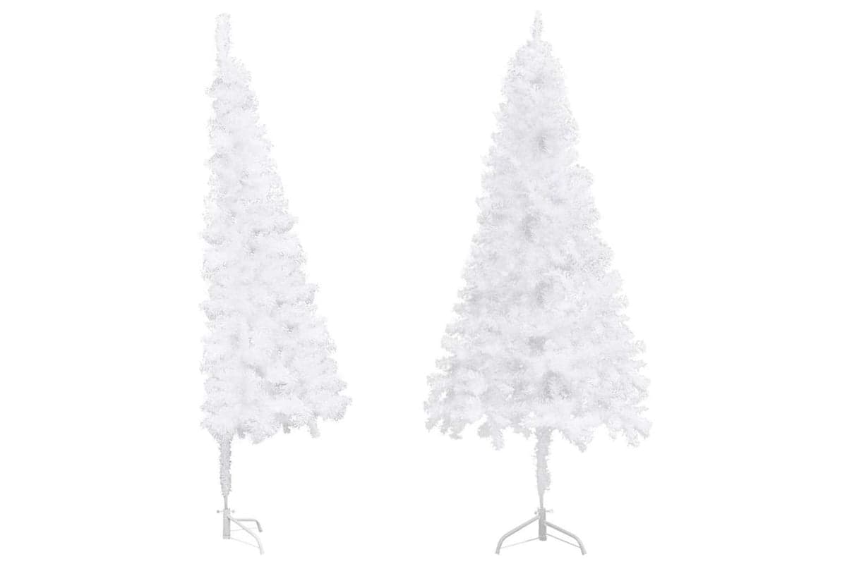 Vidaxl Corner Artificial Christmas Tree White 240 Cm Pvc