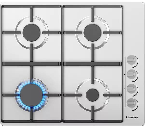 HISENSE GM642XHS 60cm Gas Hob - Stainless Steel