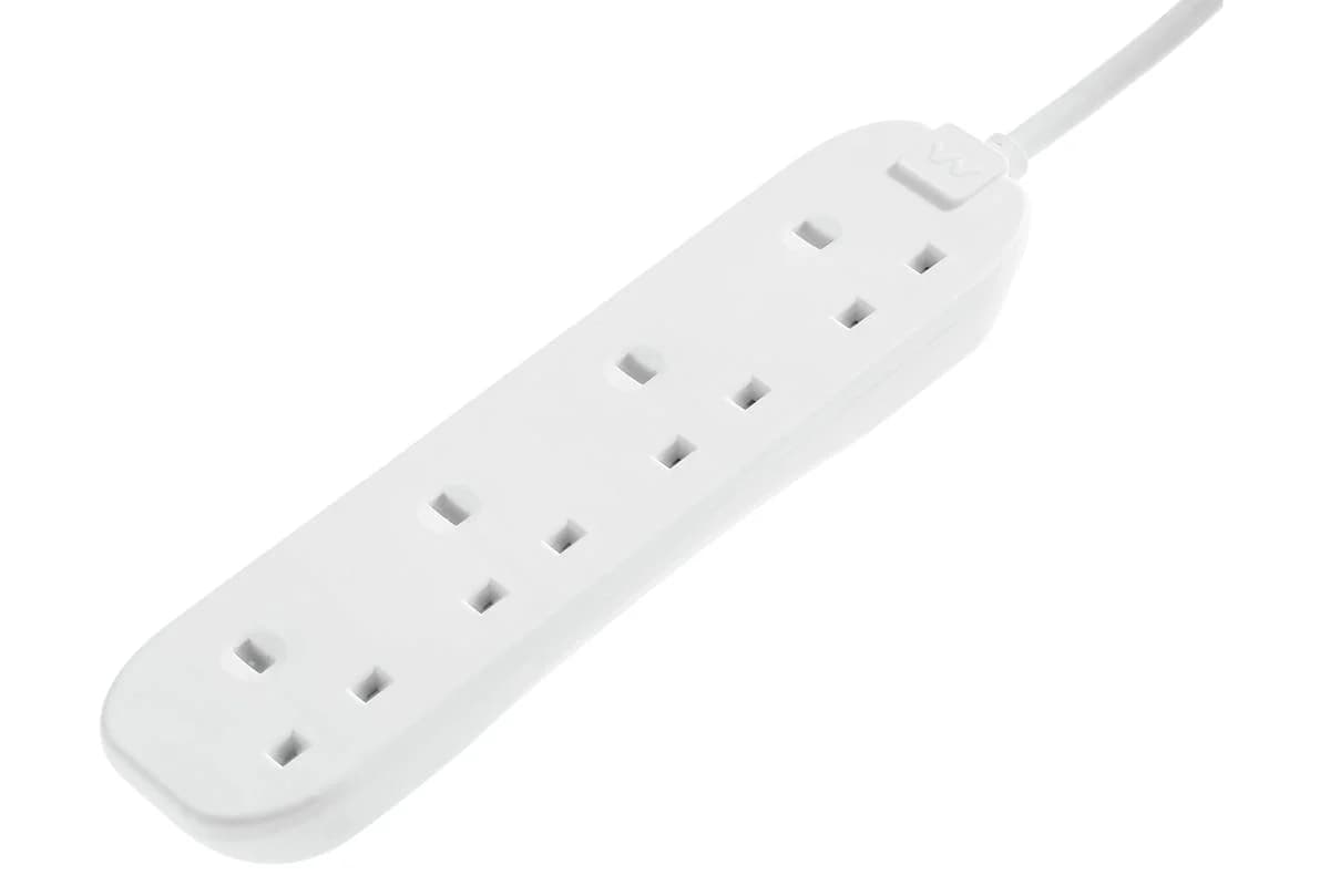 MasterPlug Basic 4 Socket Extension Lead | 1m