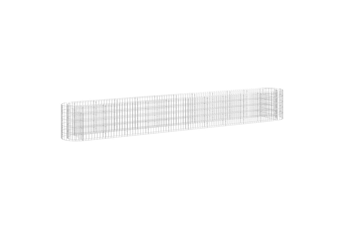 vidaXL 152028 Gabion Raised Bed Galvanised Iron 400x50x50cm