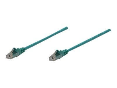 INTELLINET - Network Patch Cable, Cat6, 2m, Green, CCA, U/UTP, PVC, RJ45, Gold Plated Contacts, Snagless, Booted, Lifetime Warranty, Polybag - patch cable - green