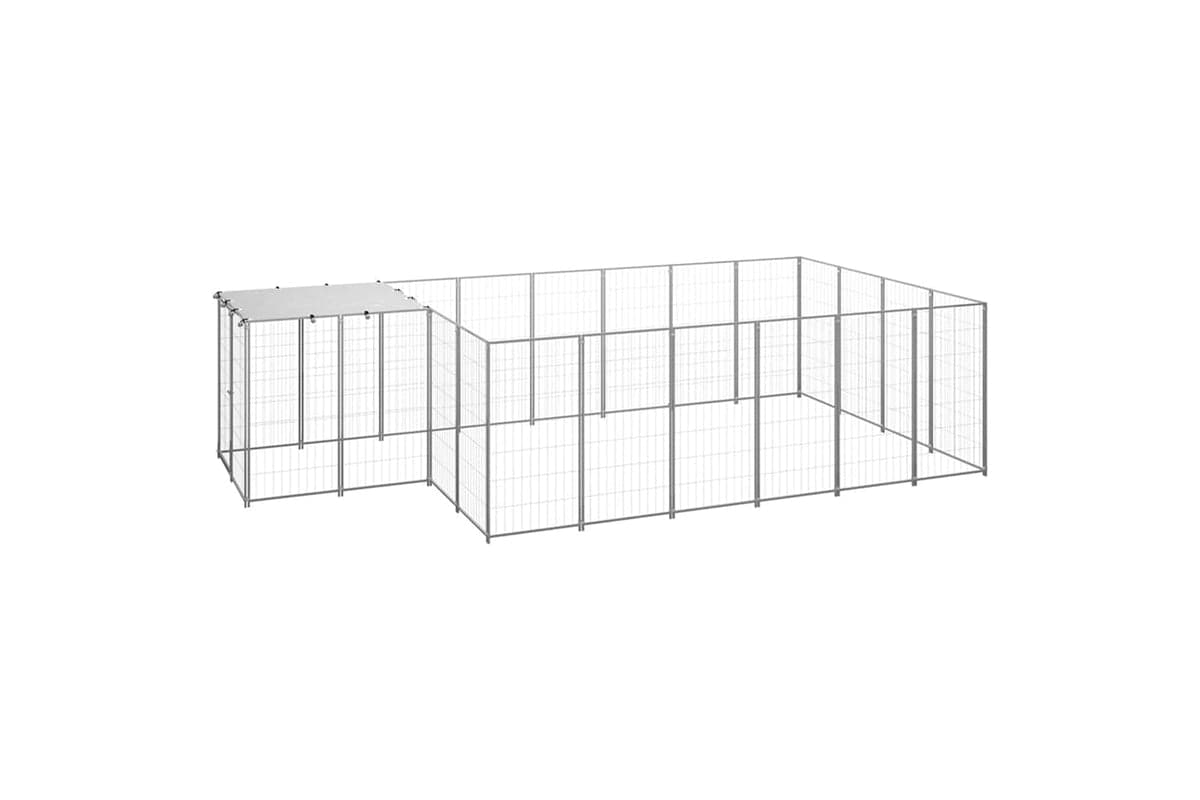 Vidaxl 3082209 Dog Kennel Silver 8.47 M2 Steel
