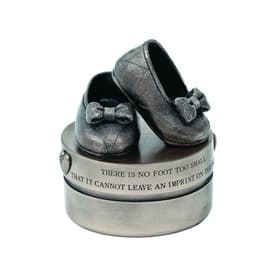 Baby Girl Booties Bronze Trinket Box
