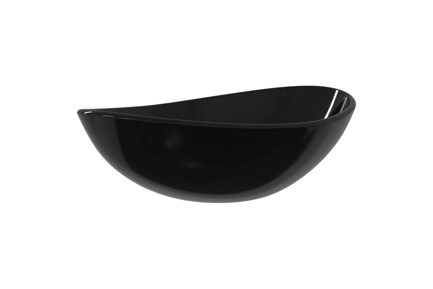 vidaXL 345250 Basin Tempered Glass 54.5x35x15.5cm Black