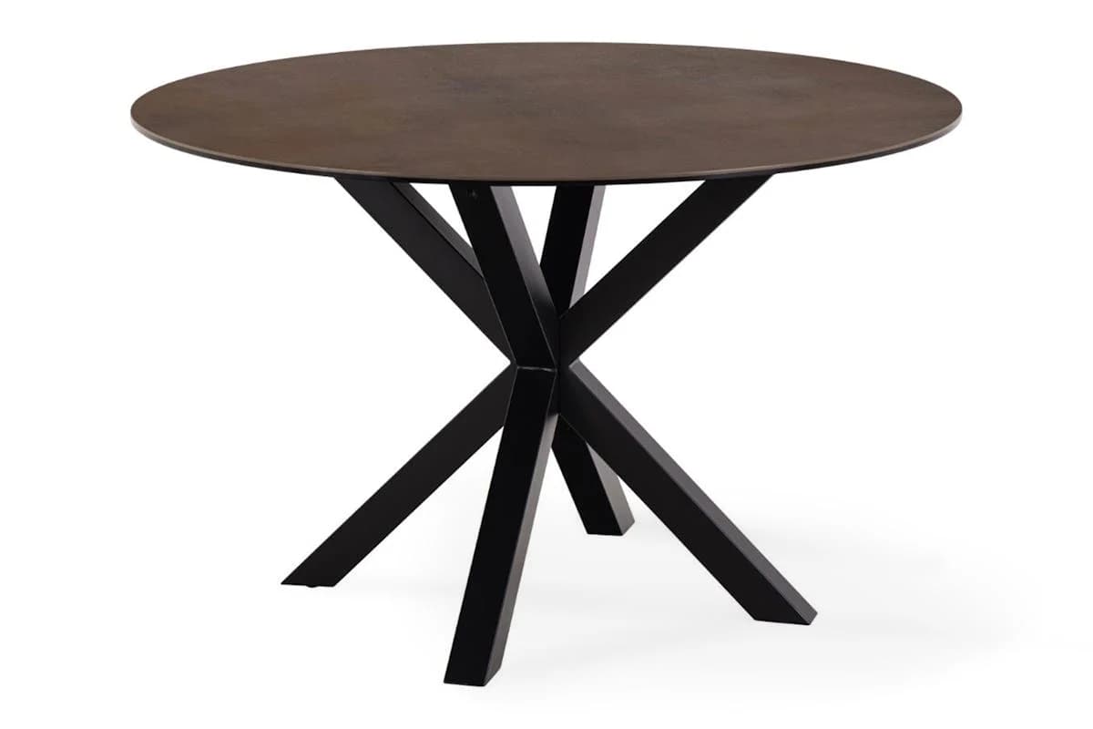 Harlie Round Dining Table | Rust Brown