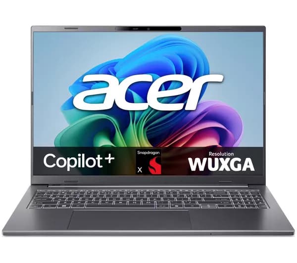 ACER Aspire 16 AI 16" Laptop - Snapdragon X, 512 GB SSD, Grey
