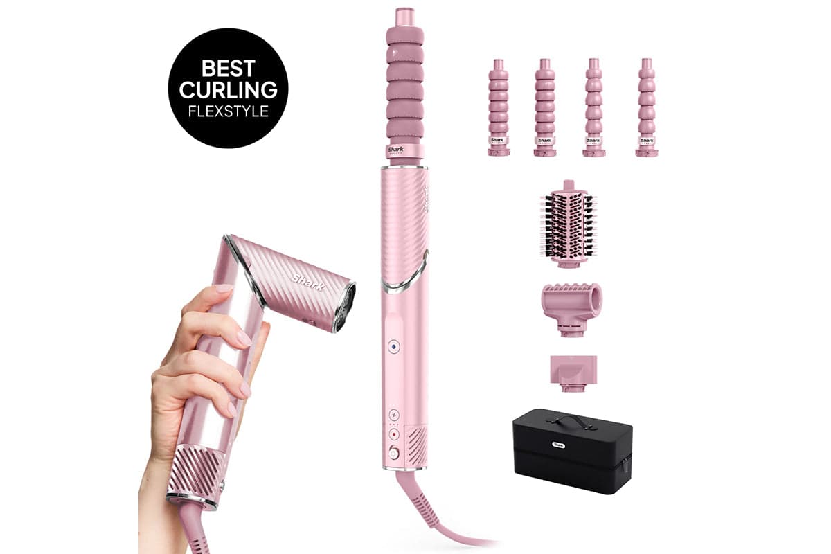 Shark FlexStyle Next Gen IonCurl 5-in-1 Hair Styler & Hair Dryer | HD850UKPK | Pink