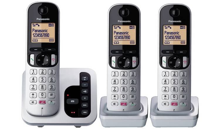 PANASONIC TRIPLE PACK DECT PHONE SILVER